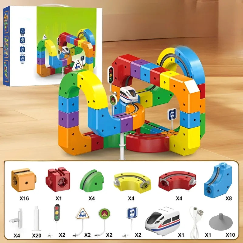 Circuit-Train-Electrique-Enfant-Magnetique-81-pieces