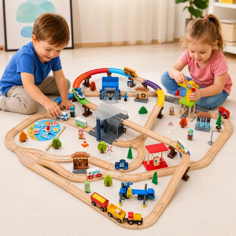 Grand Circuit Bois Enfant Aimanté