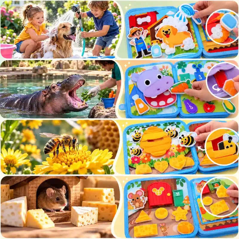 Livre Busy Board Tissu Couleurs et Chiffres