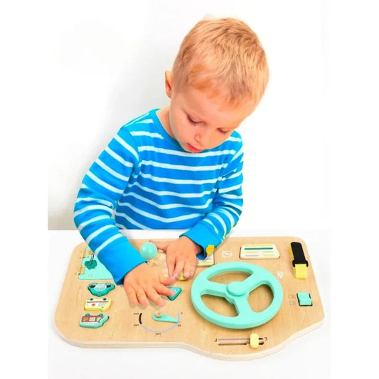 Panneau Montessori en Bois Conduite cadeau garcon 2 ans 