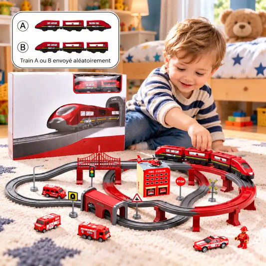 Circuit de Train Électrique Jouet Multi-Pistes (Dès 2 ans)