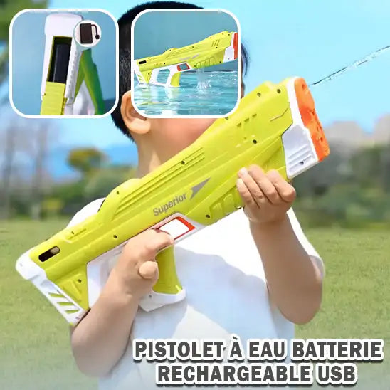 Gros Pistolet à Eau Électrique Puissant et Rechargeable USB