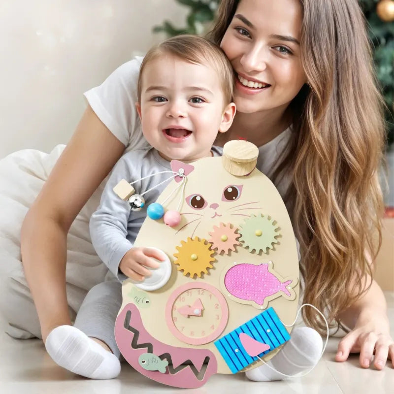 Planche d’Activité Bébé Chat Montessori - Busy Board