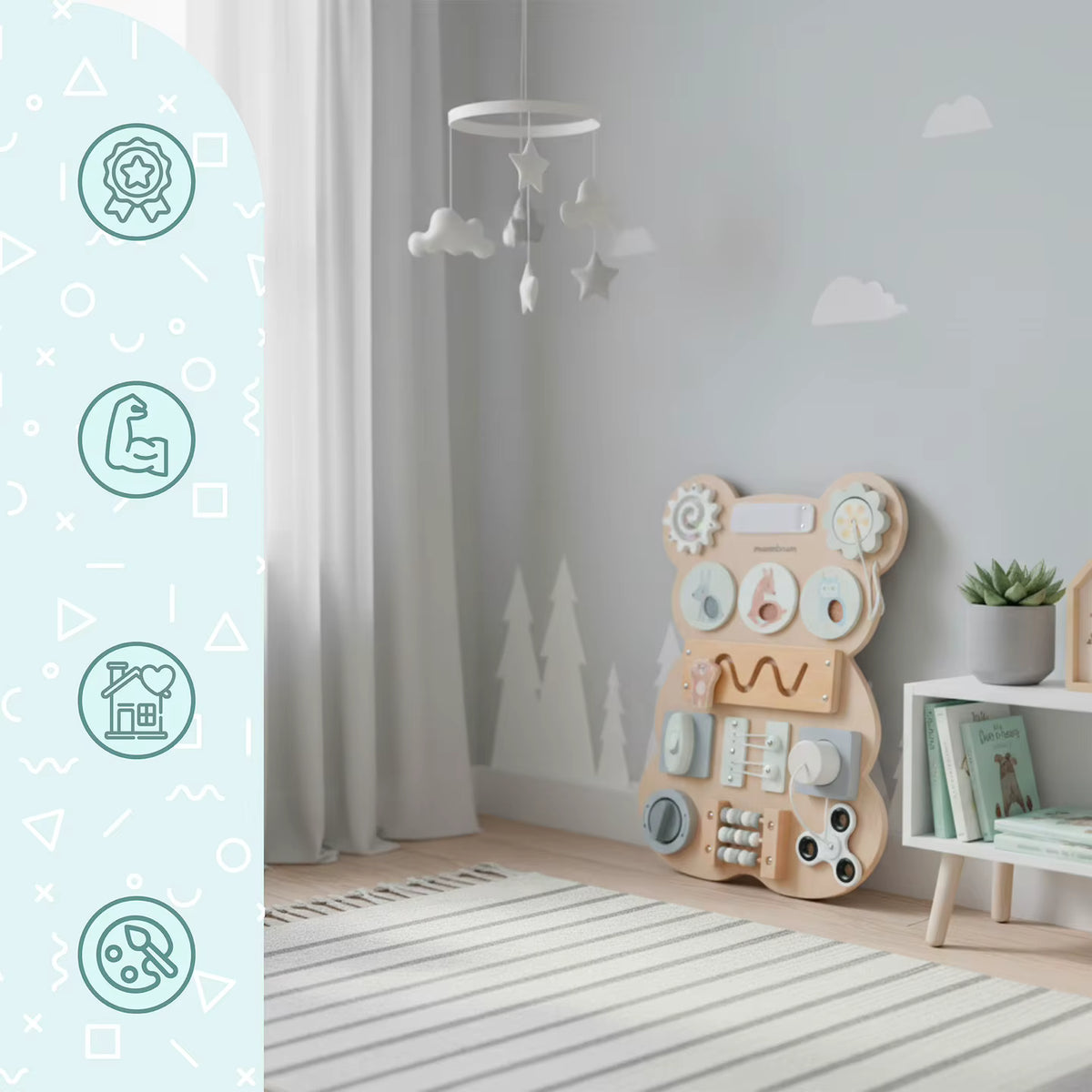 Busy Board Bois Ours Montessori