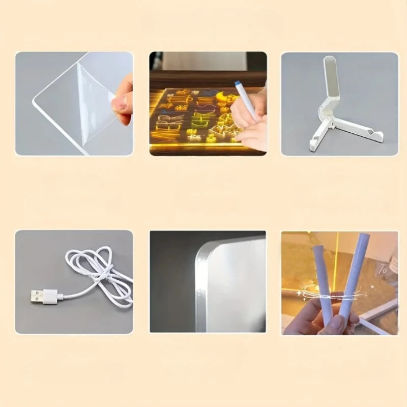 Ardoise Lumineuse pour Dessiner à LED