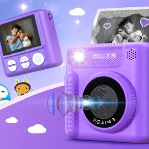 Appareil Photo Instantané Violet et Numérique