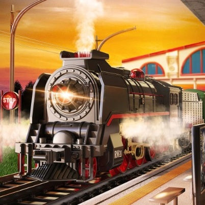 Circuit Train Electrique Jouet avec Telecommande et Lumière