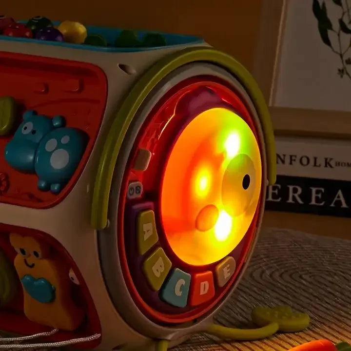 Cube Busy Board Montessori avec Sons et Lumières