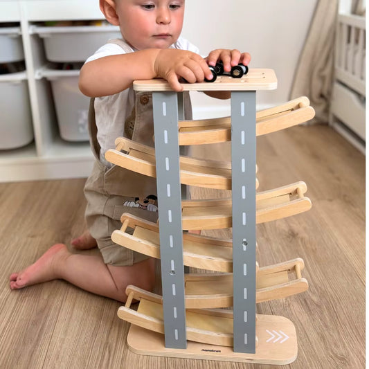 Circuit Éducatif Voiture Montessori en Bois (Dès 12 Mois)