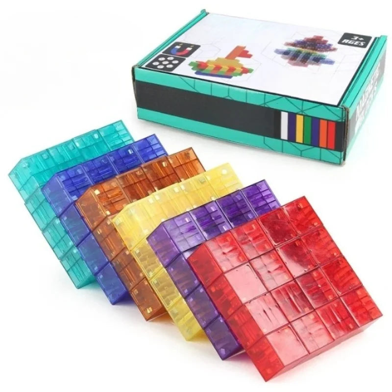 Cube Construction Magnetique Transparent Montessori
