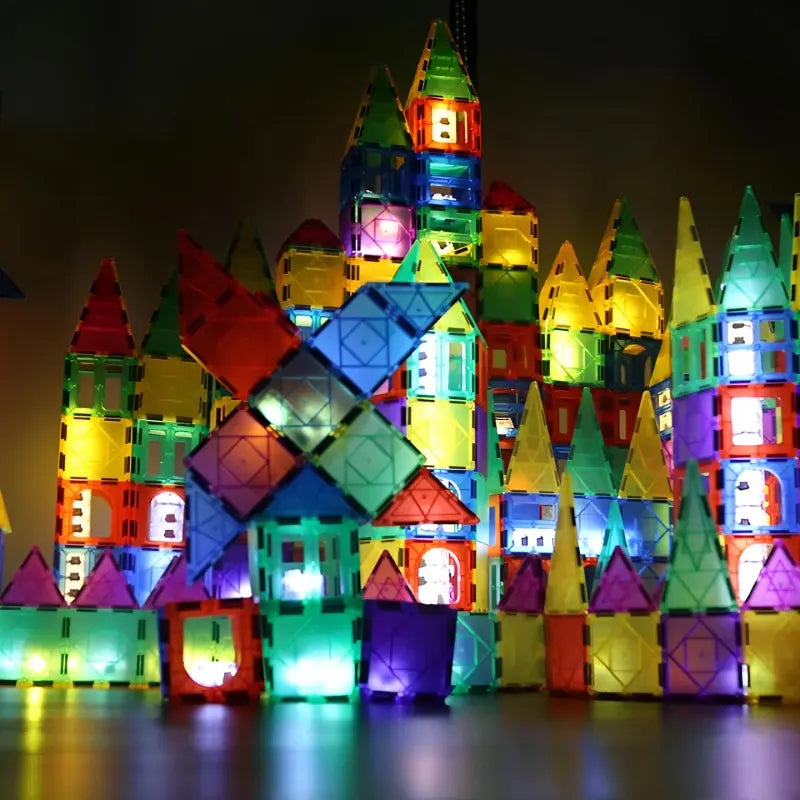 JEU DE CONSTRUCTION EN TUILES MAGNETIQUES MONTESSORI