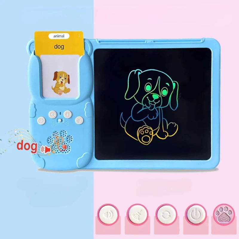 Tablette-Ardoise-Magique-Enfant-Carte-Parlante-multicolore