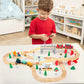 Train Electrique Circuit Bois Montessori garçon 3 ans 