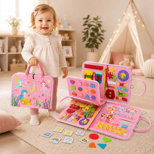 Valise-Motricité-Montessori-rose-bebe-fille