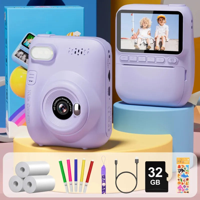 appareil-photo-instantane-enfant-avec-grand-ecran-violet
