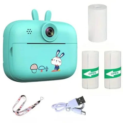 appareil photo instantane enfant fond blanc