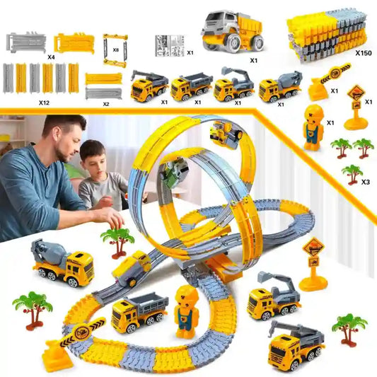 15PCS Puzzle de circuit voiture pour enfant, Jouet de bricolage de 15PCS Puzzle de circuit voiture pour enfant, Jouet de bricolage de