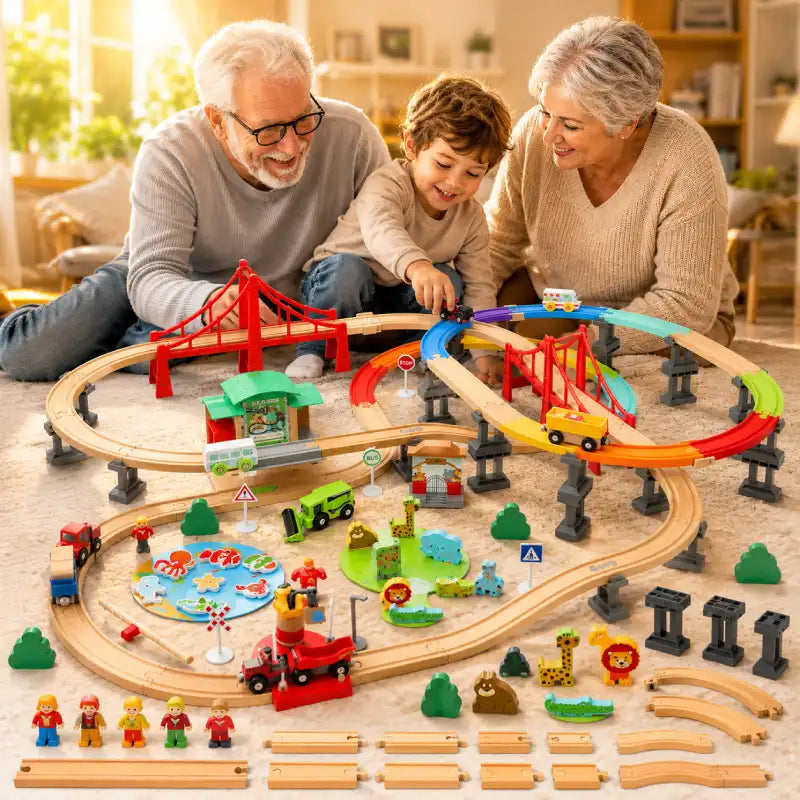 circuit-train-bois-enfant-avec-pont-2-ans