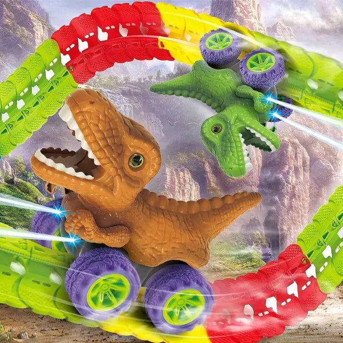 circuit-voiture-flexible-lumineux-dinosaures