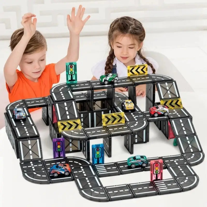  construction circuit voiture magnetique voitures enfant 4 ans 