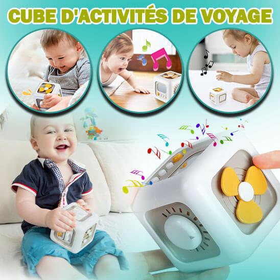Cube de motricité Montessori 6 en 1 pour bébé, jouet d'activité de jeu Cube de motricité Montessori 6 en 1 pour bébé, jouet d'activité de jeu
