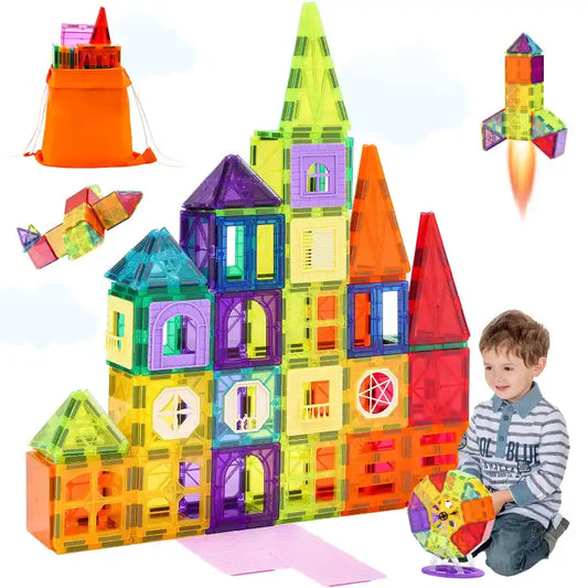 Jeu de Construction Aimanté avec Lettres et Chiffres