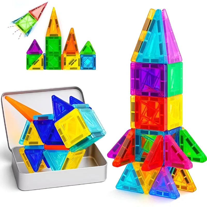 jeu de construction tuiles magnétiques Portable plastique