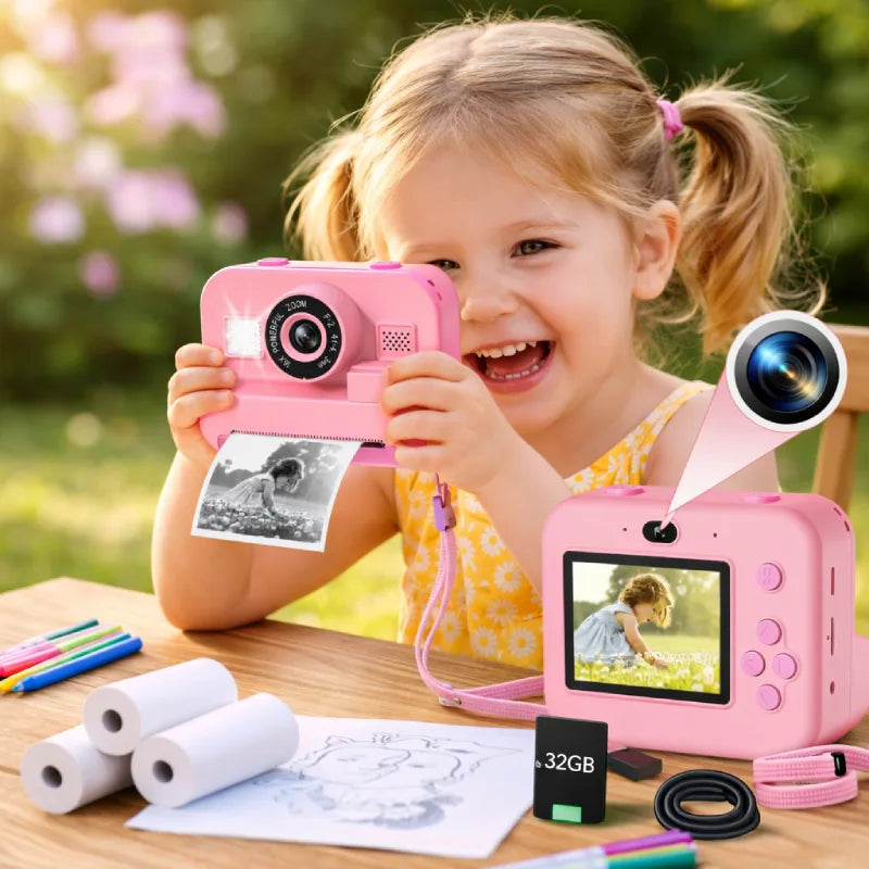 kit-Appareil-Photo-Instantane-Enfant-Rose