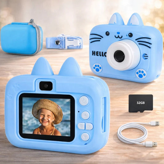 kit-Appareille-Photo-Enfant-Numerique-avec-Filtre-Chat-bleu