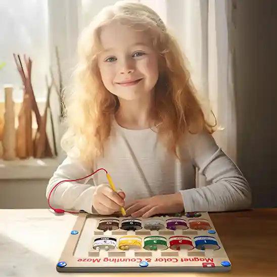 Labyrinthe Magnétique Montessori 2-5 Ans - Jouet Éducatif Enfant Couleurs Et Coordination