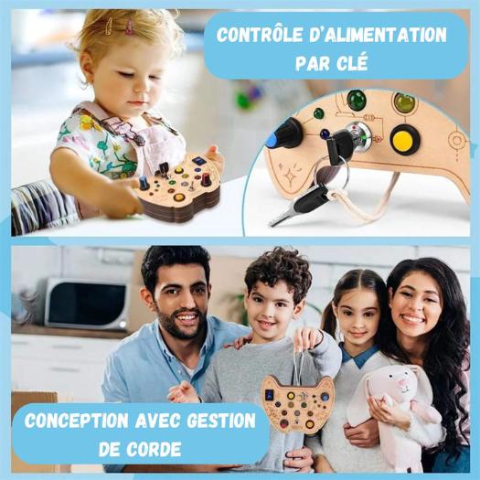 light switch busy board en bois 1 an 