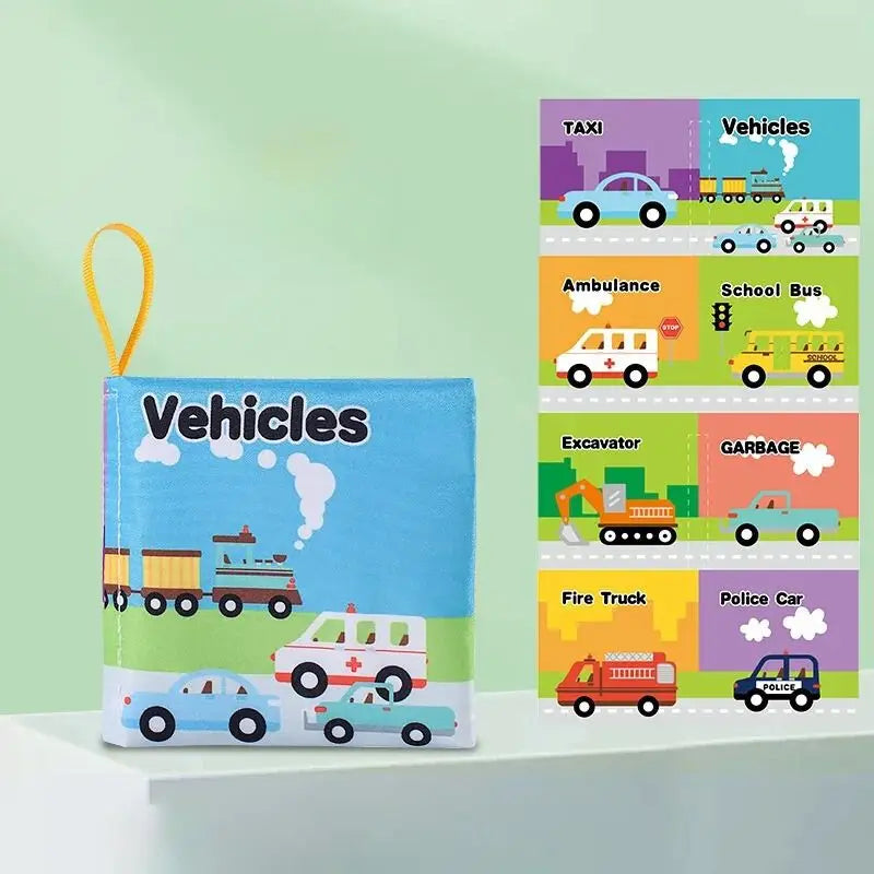 livre-bebe-0-3-mois-tissu-vehicle