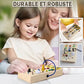 montessori busy board led en bois