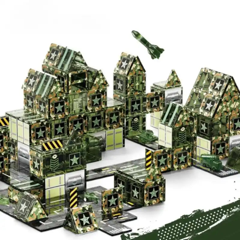  Tuiles Magnétiques Militaires enfant 7 ans 