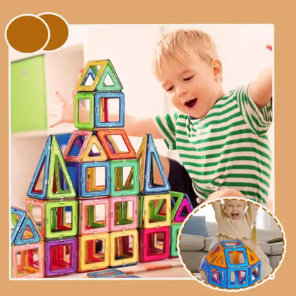 un-garcon-qui-a-construit-une-maisone-avec-jeux-de-construction-magnetique-montessori